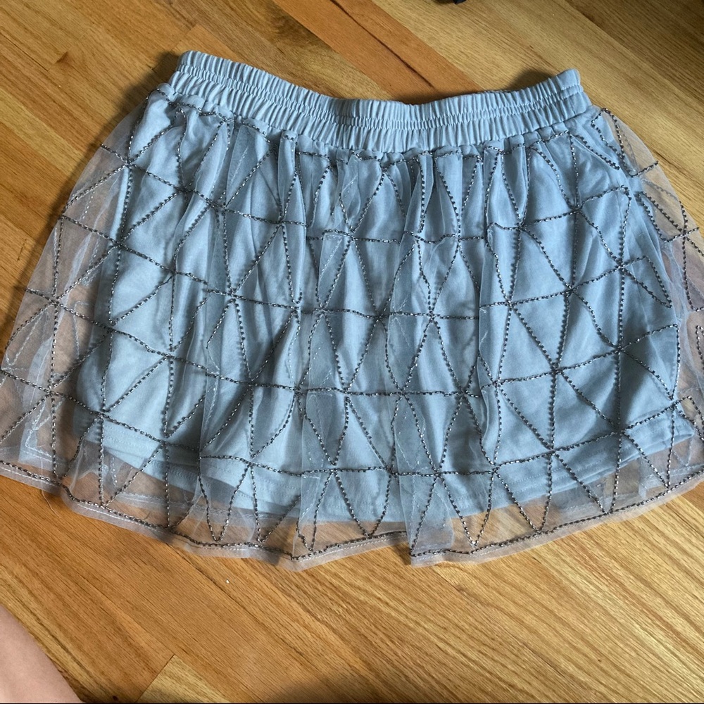 Grey Skirt with Beads | Tokyo Darling